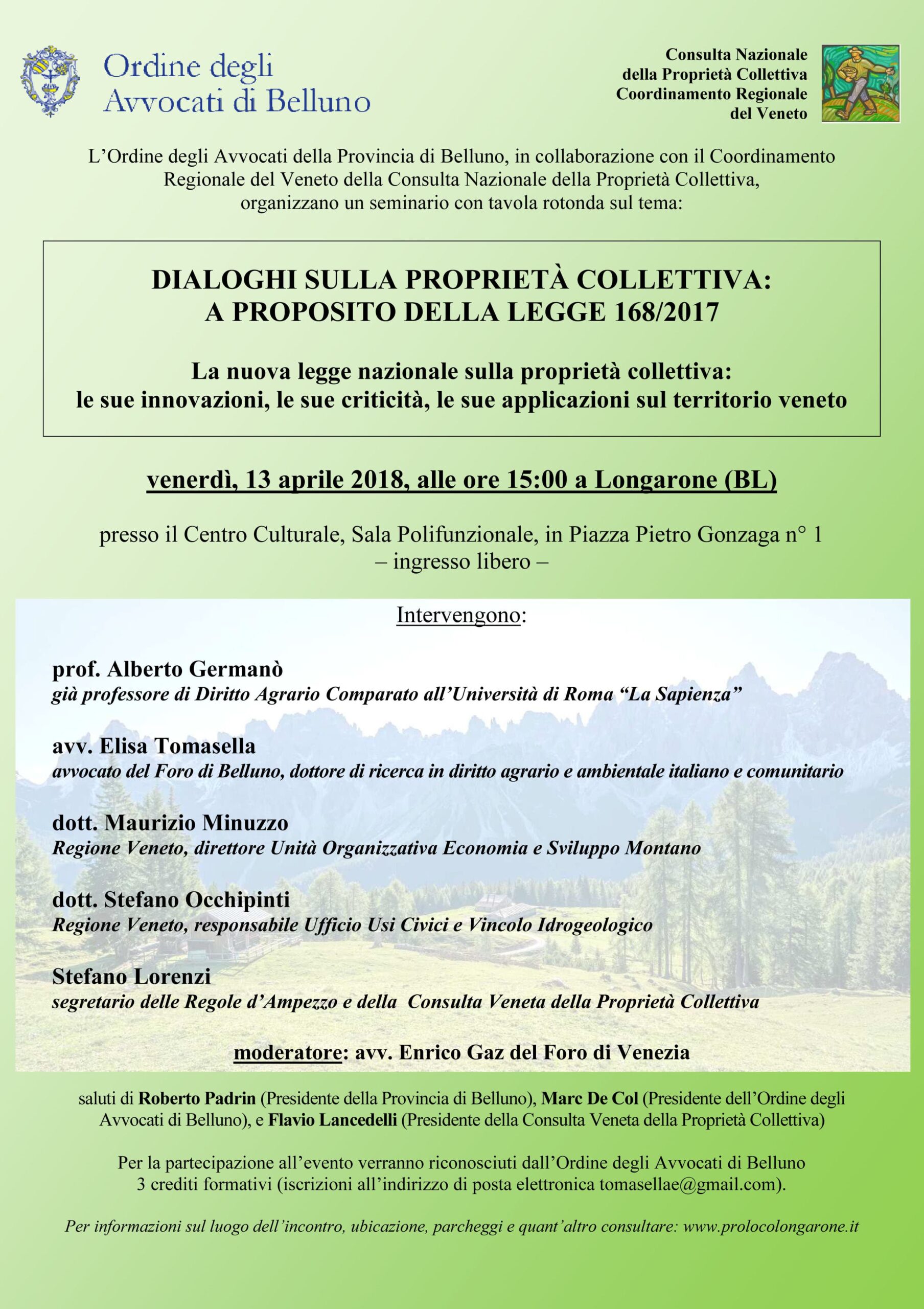 Locandina Longarone 13 04 2018 min
